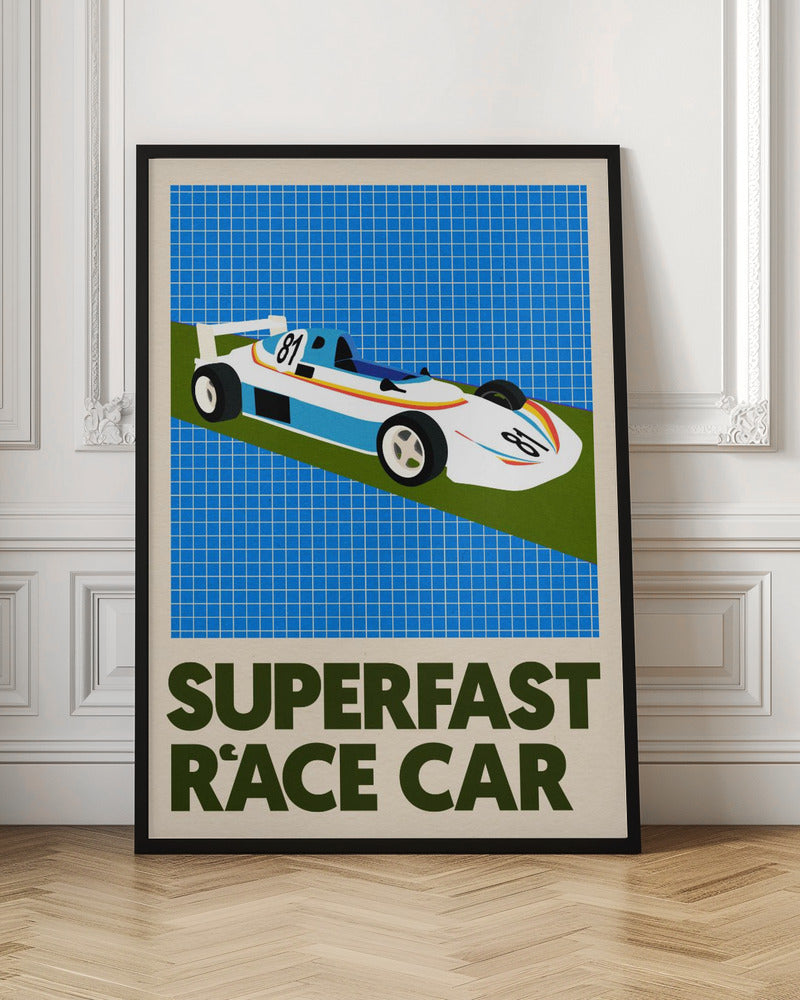 Superfast Race Car Poster