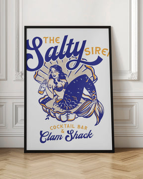 Salty Siren Cocktail Bar &amp; Clam Shack Mermaid Poster