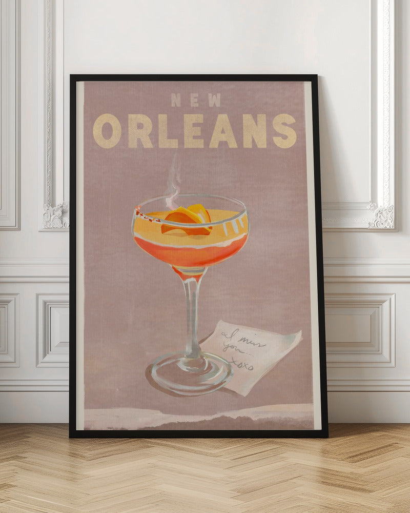 New Orleans Cocktail Travel Poster Poster