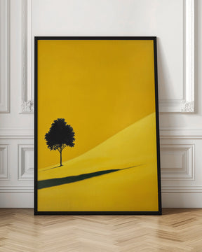 Yellow Field Tree Poster