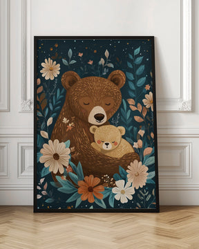 Mama Bear With Cub Poster