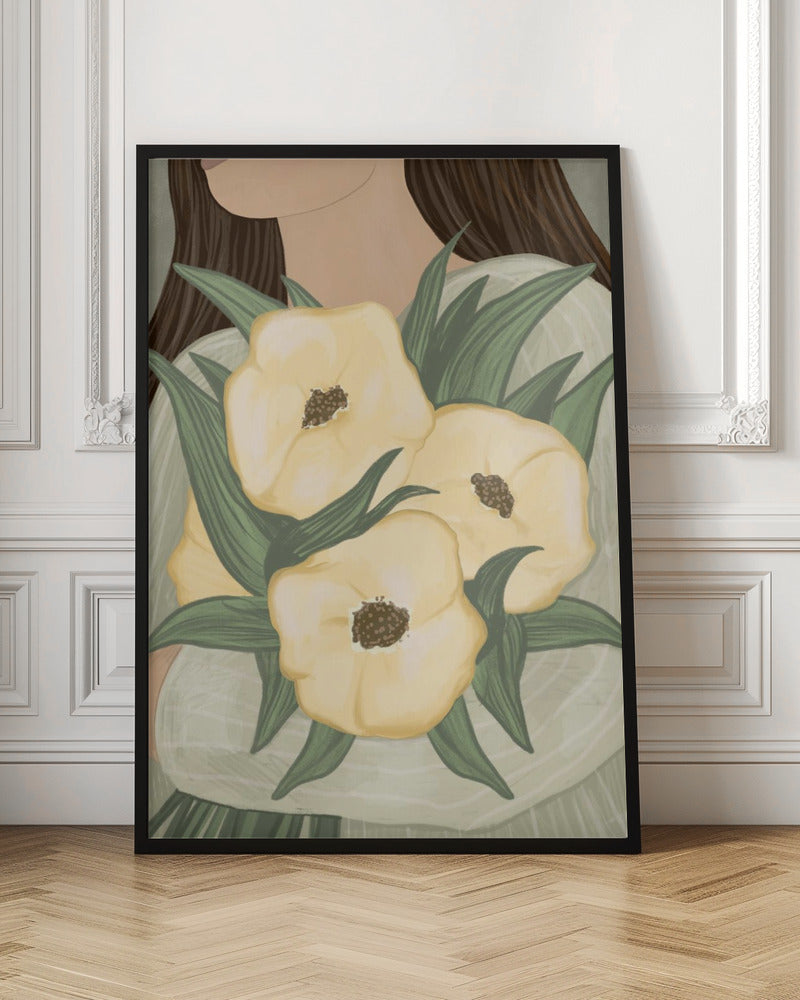 Pale Yellow Flowers Poster