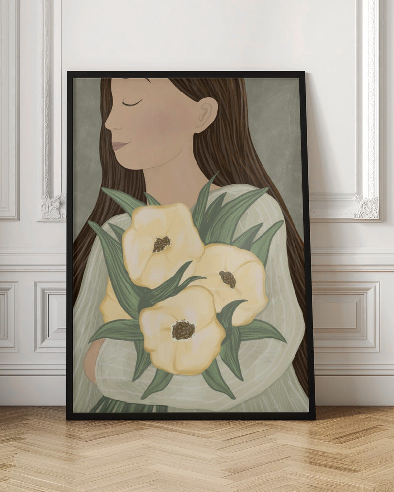 Pale Yellow Flowers Poster