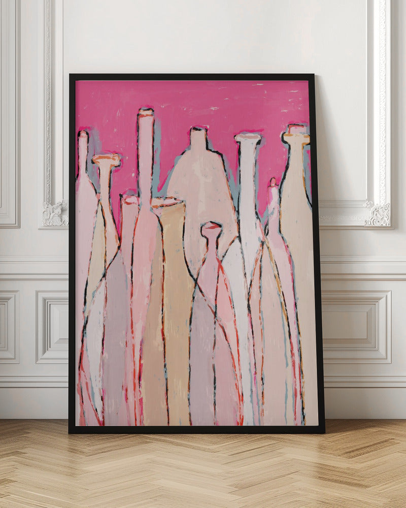 Pastel bottles Poster