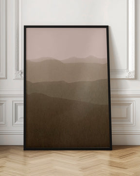 Gradient Landscape tan and rose Poster