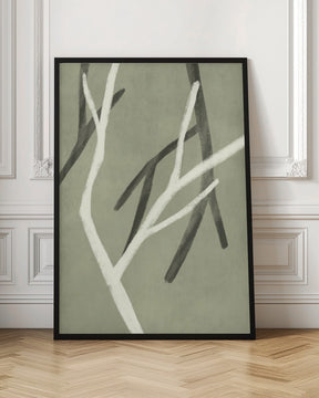 Twigs On Sage Green 1 Poster