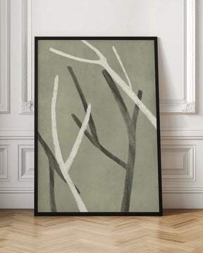 Twigs On Sage Green 2 Poster