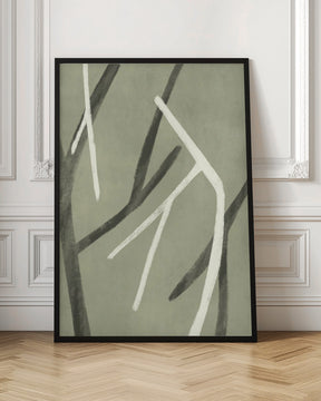 Twigs On Sage Green 3 Poster