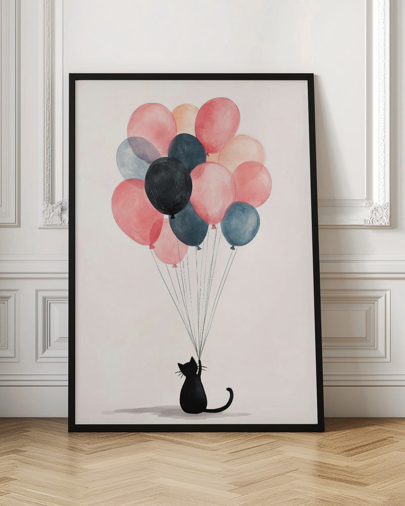 The Cat and the Balloons Poster