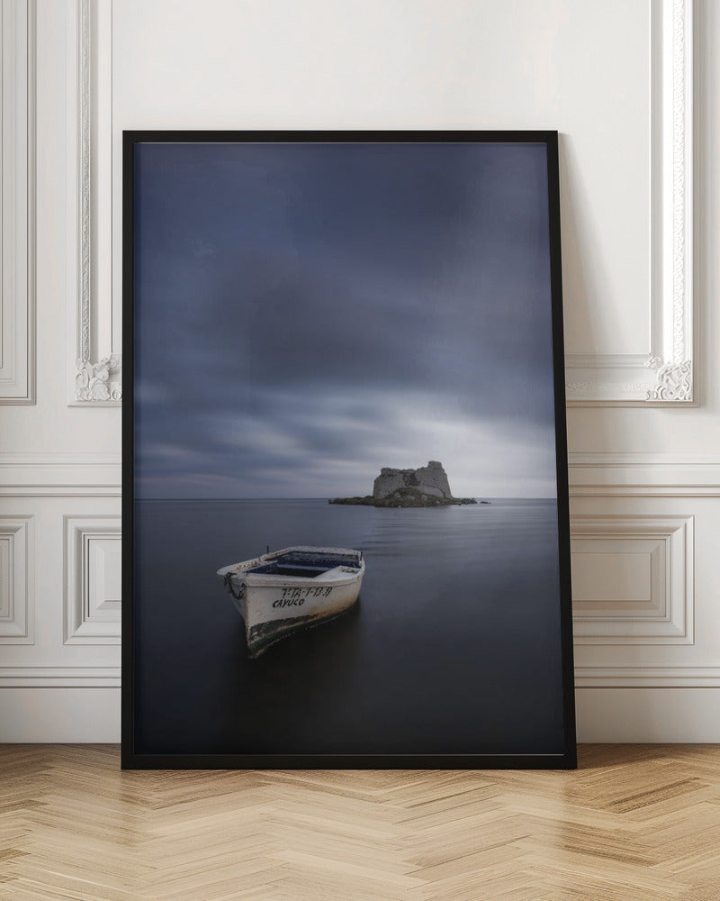 Serene Boat Poster