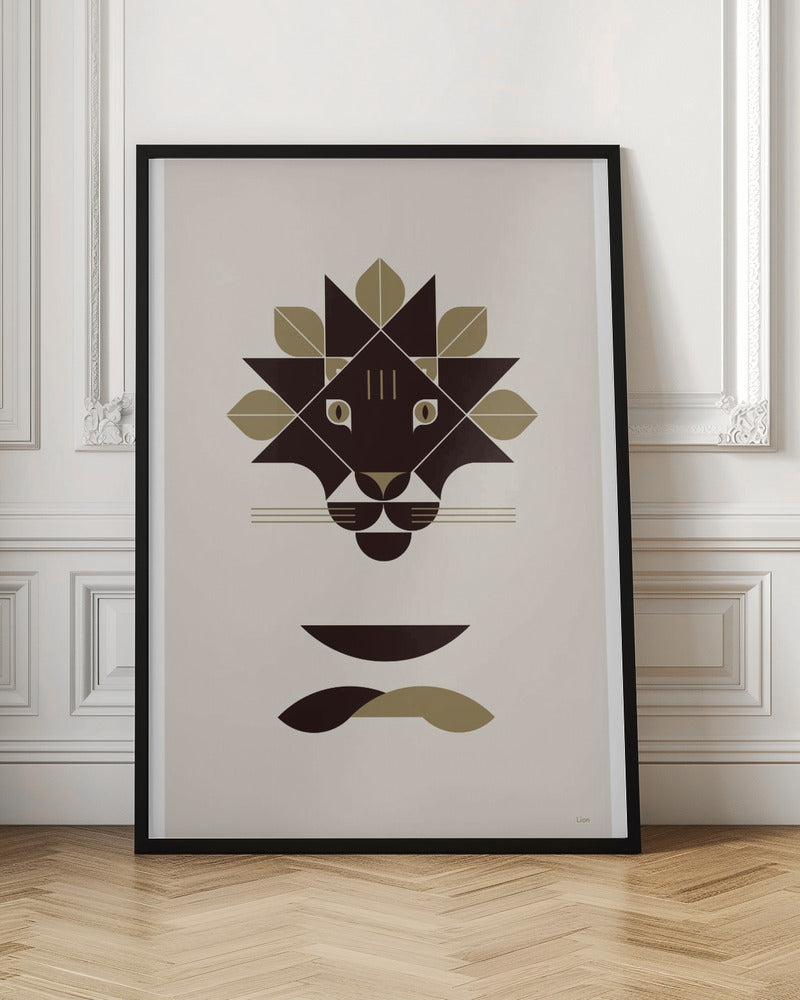 Golden Animals - Lion (white) Poster