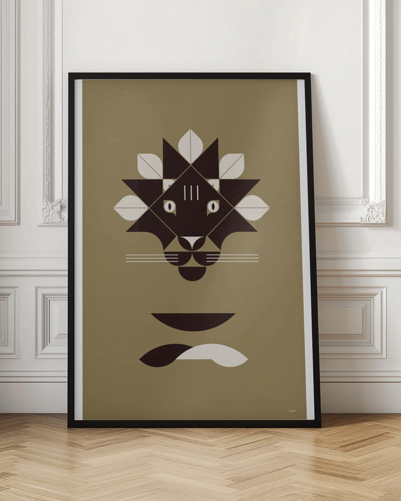 Golden Animals - Lion (gold) Poster