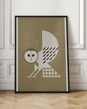 Golden Animals - Barn Owl (Gold) Poster