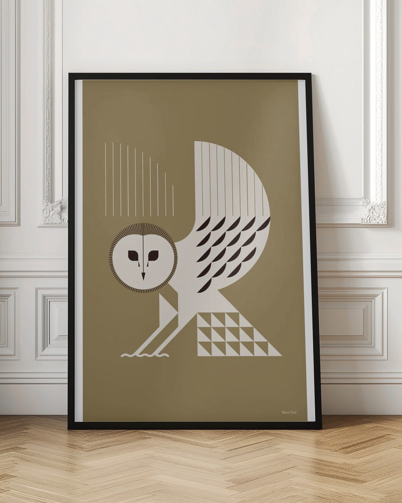 Golden Animals - Barn Owl (Gold) Poster