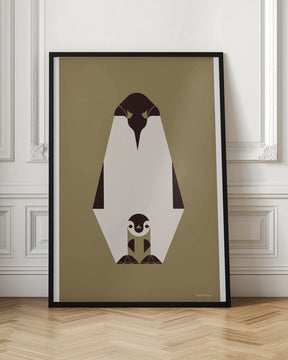 Golden Animals - Royal Penguin (Gold) Poster