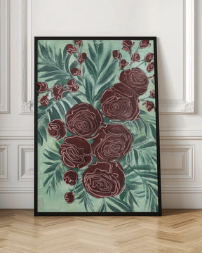 Sharonnie red roses Poster