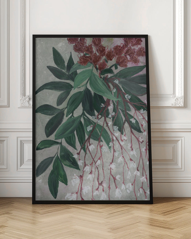 Uriela red and green bouquet Poster