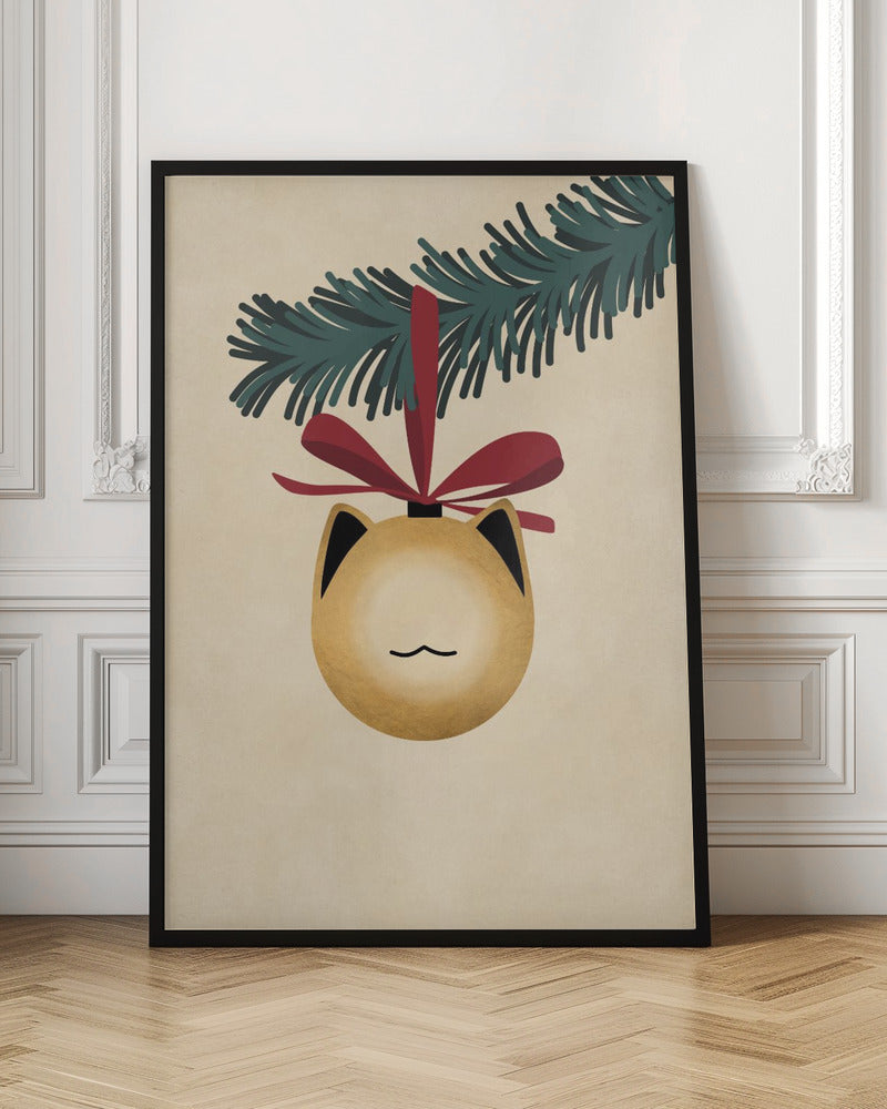 Meowry bauble godl/tan Poster