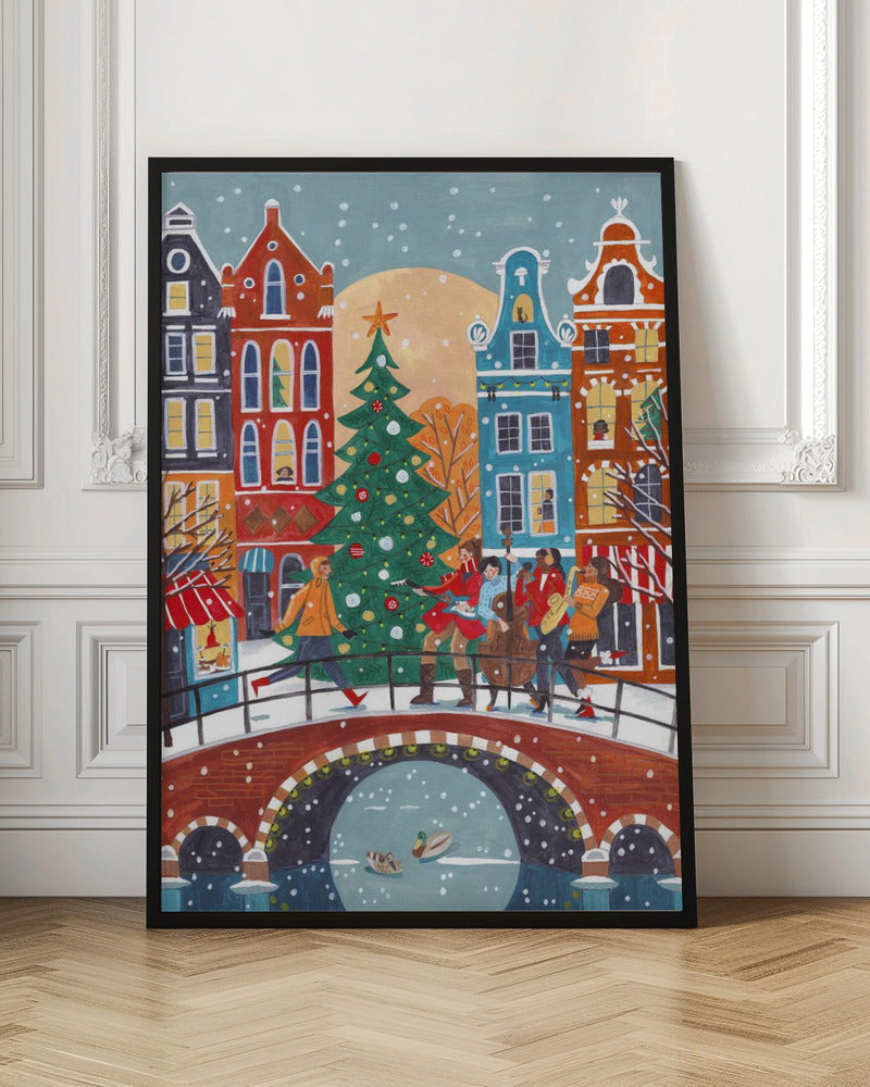 Snowfall in Amsterdam Poster