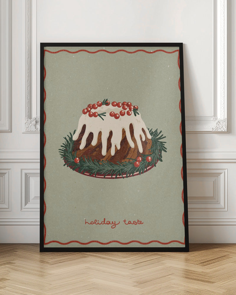 Christmas cake. Holiday Taste Poster