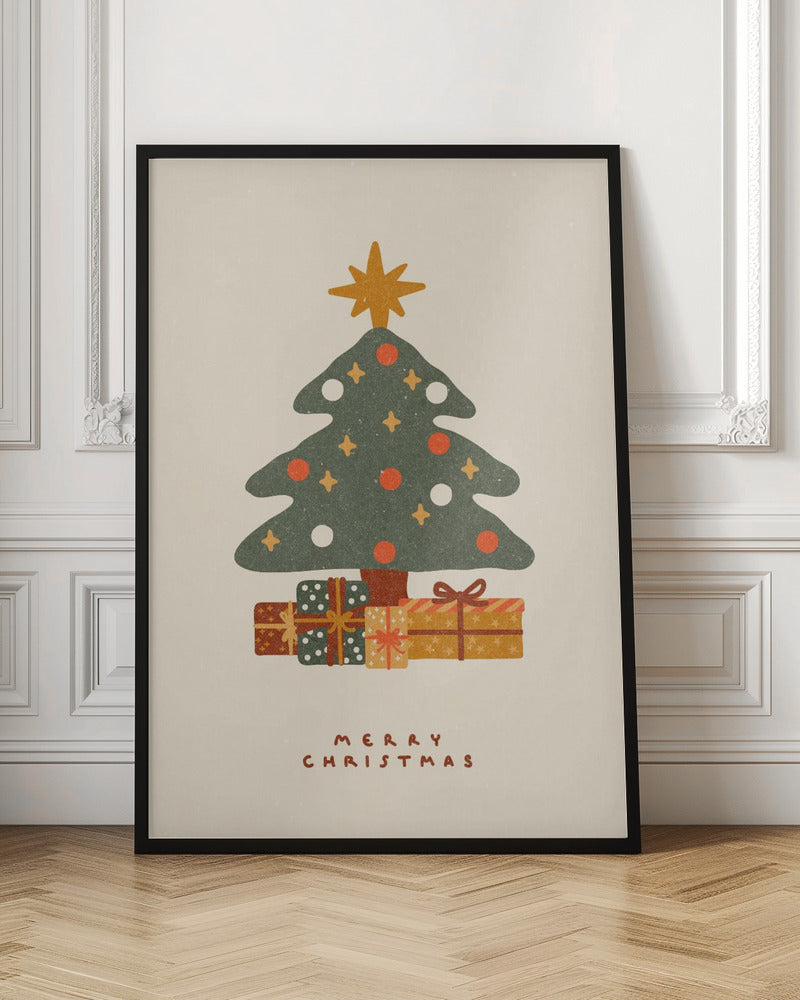 Christmas tree with gifts Poster