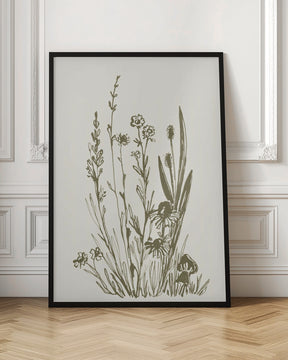 Wildflowers ink sketch Poster