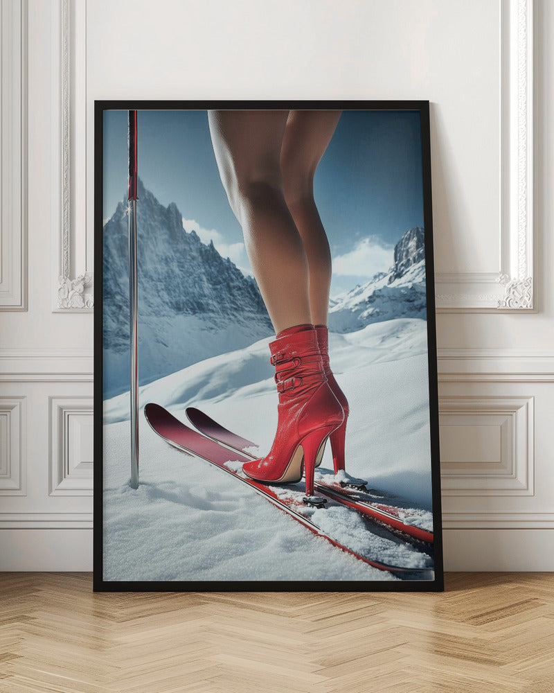 Ski Glamour High Heels Poster