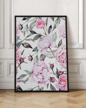 Nature Flowers and Leaves Watercolor Art (127) Poster