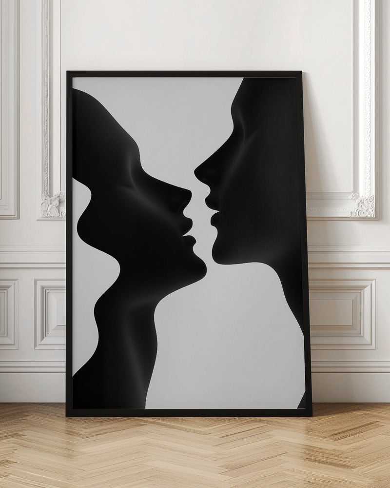 Two Abstract Silhouettes Poster