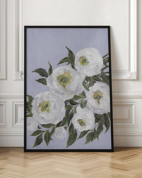 Evadne peonies in lilac Poster