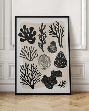 Coral Collection (black) Poster