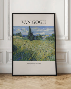 Green Wheat Field With Cypress (1889) Van Gogh Poster