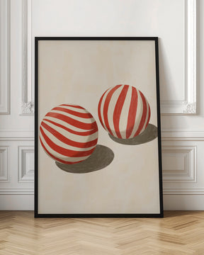 Striped balls Poster