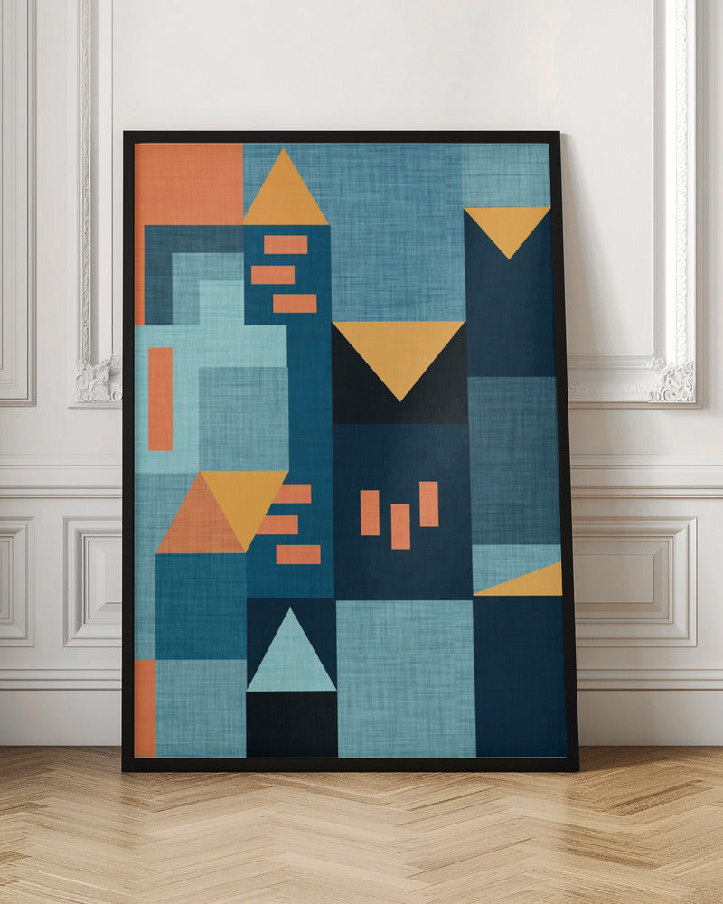 B Klee Coral Blue - Bauhaus Poster