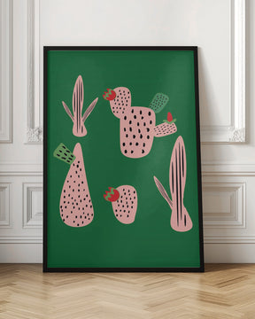 Mid Mod Cactus Green Poster