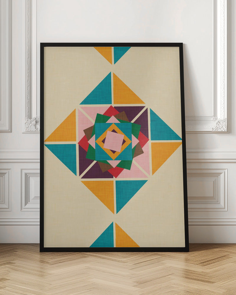 Wind Rose Beige Poster