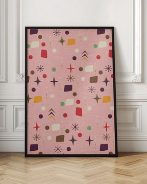 Atomic Pattern Pink Purple Poster