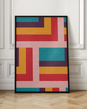 Abstract Mod Cubes M Poster