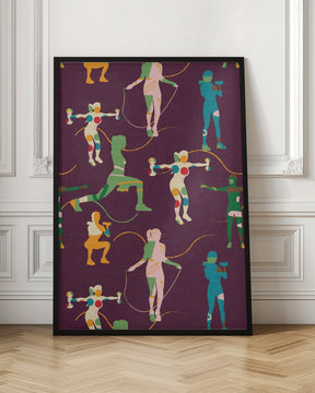 Fitness Purple Poster