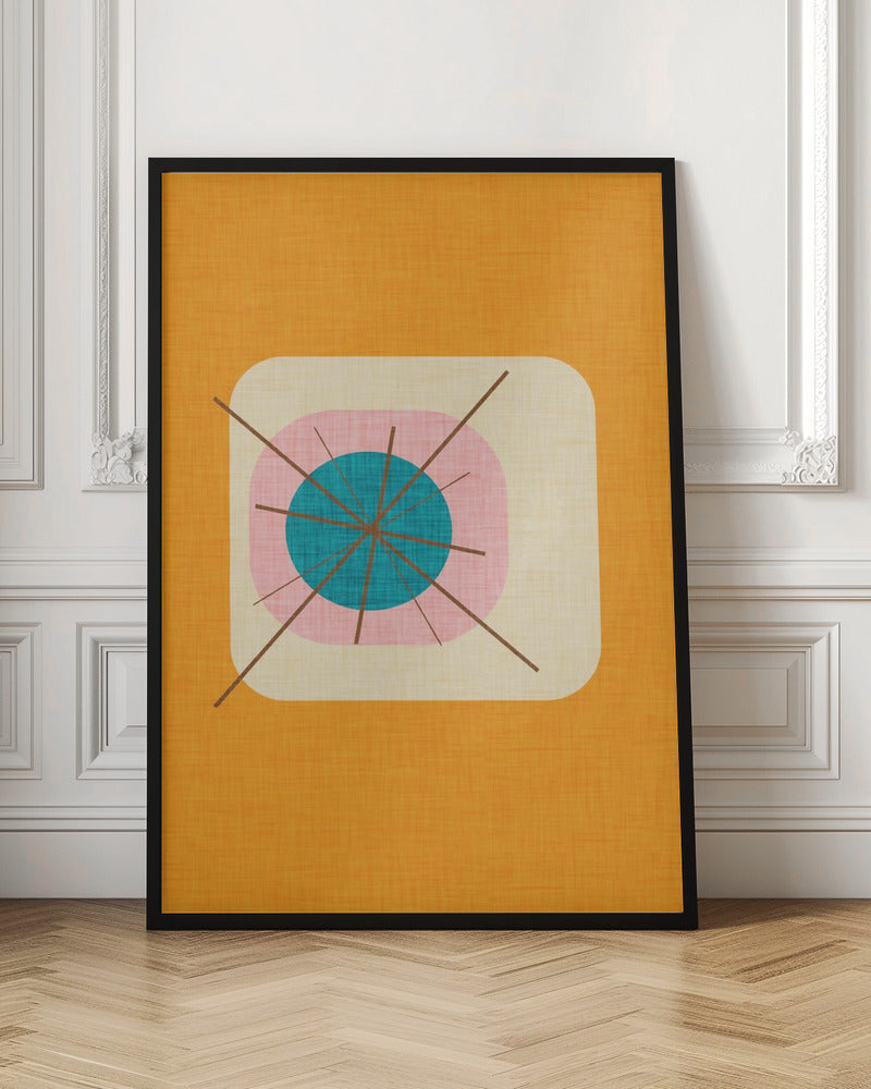 Flower Eggs Yellow - Mid Century Modern Poster