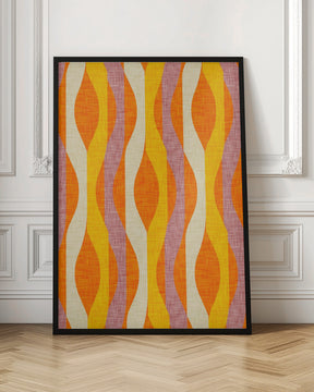 Mod Lines Orange Poster