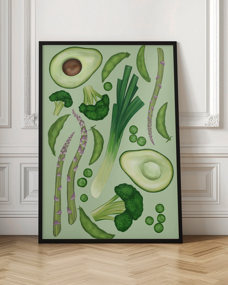 Green vegetables Poster