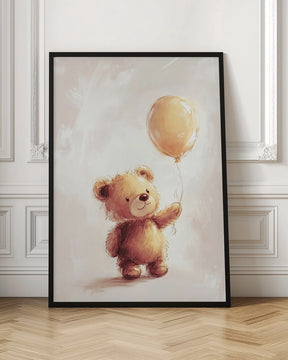 Teddy Bear and Balloon Poster