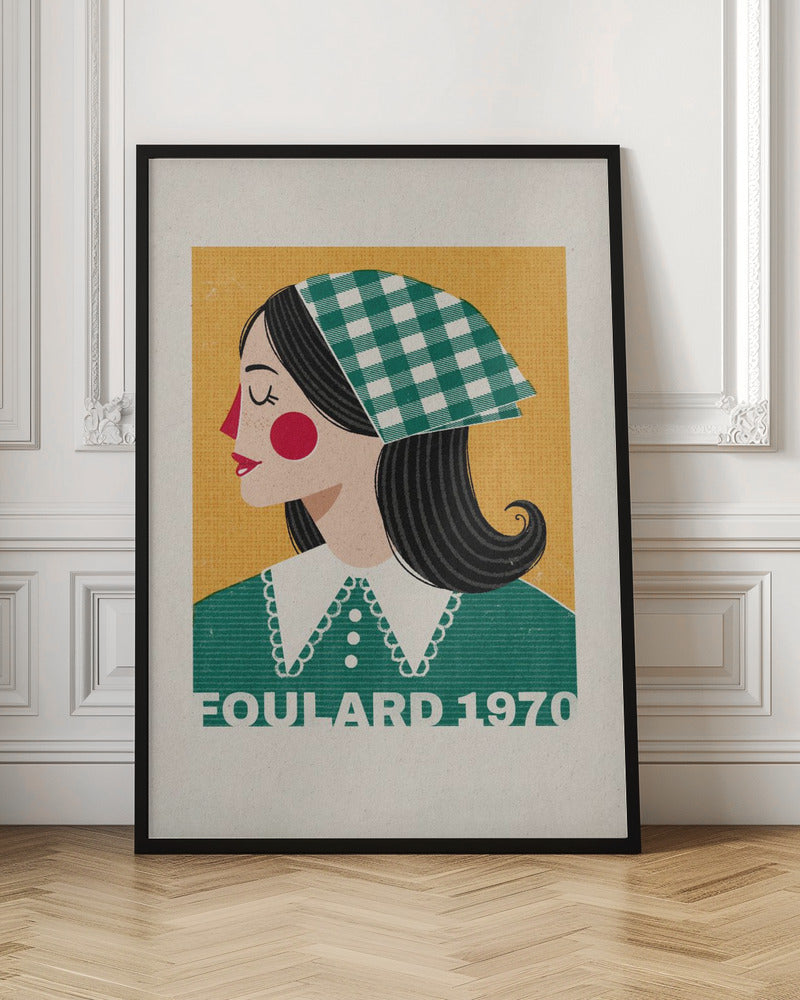 Foulard French Fashion Portrait Poster