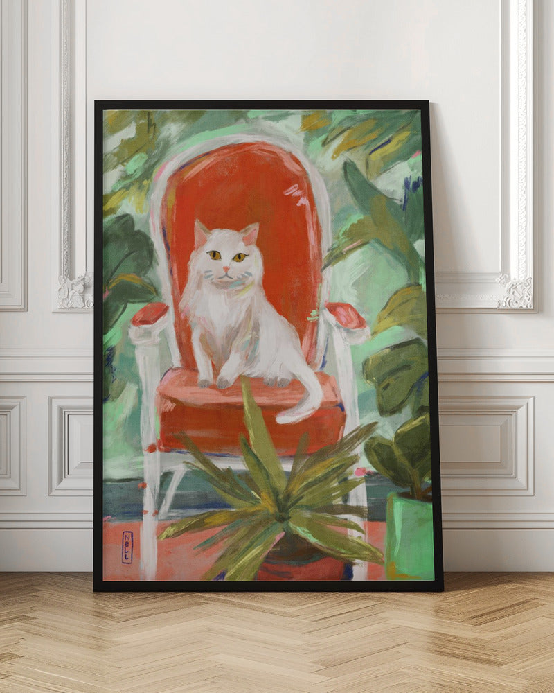 Indoor Jungle Cat Painting Poster