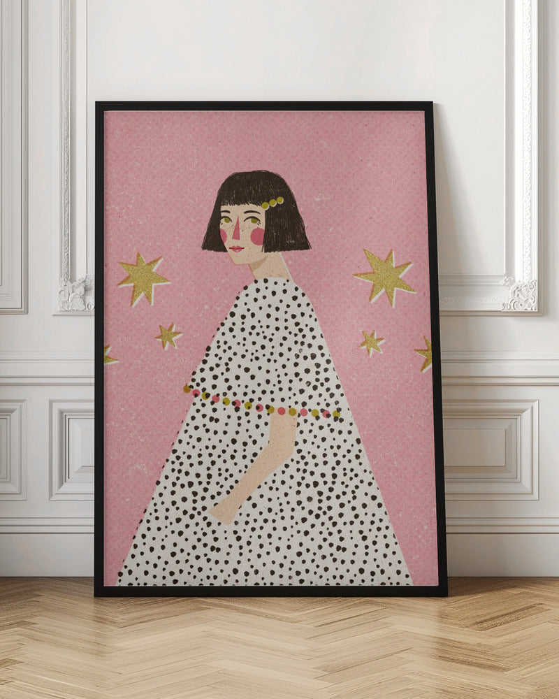 Polka Dots Girl Poster