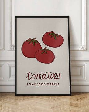 Food Art - Tomatoes Rome Food Market Poster