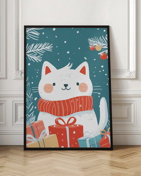 Christmas Cat Poster