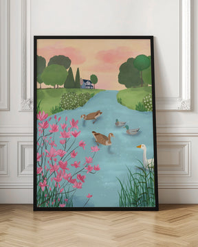 Ducks on Summer Trails Poster