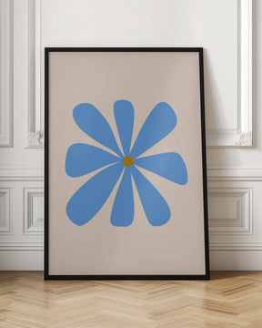 Big Flower - Blue Poster